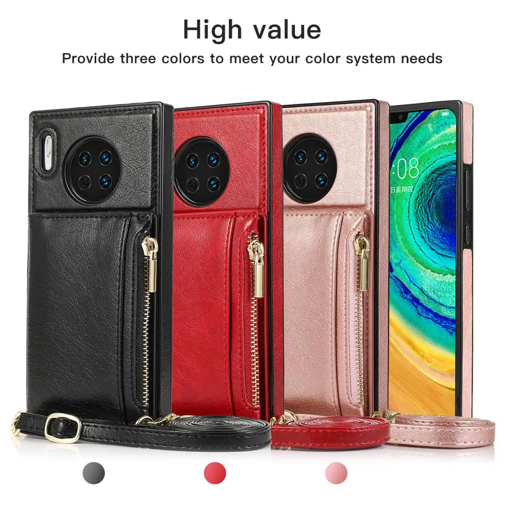 

HYYGEDeal Phone cases Magnetic Lock Ciosure rope Wallet ID Card for Huawei Mate 20 20 pro 20 lite 30 30 pro case