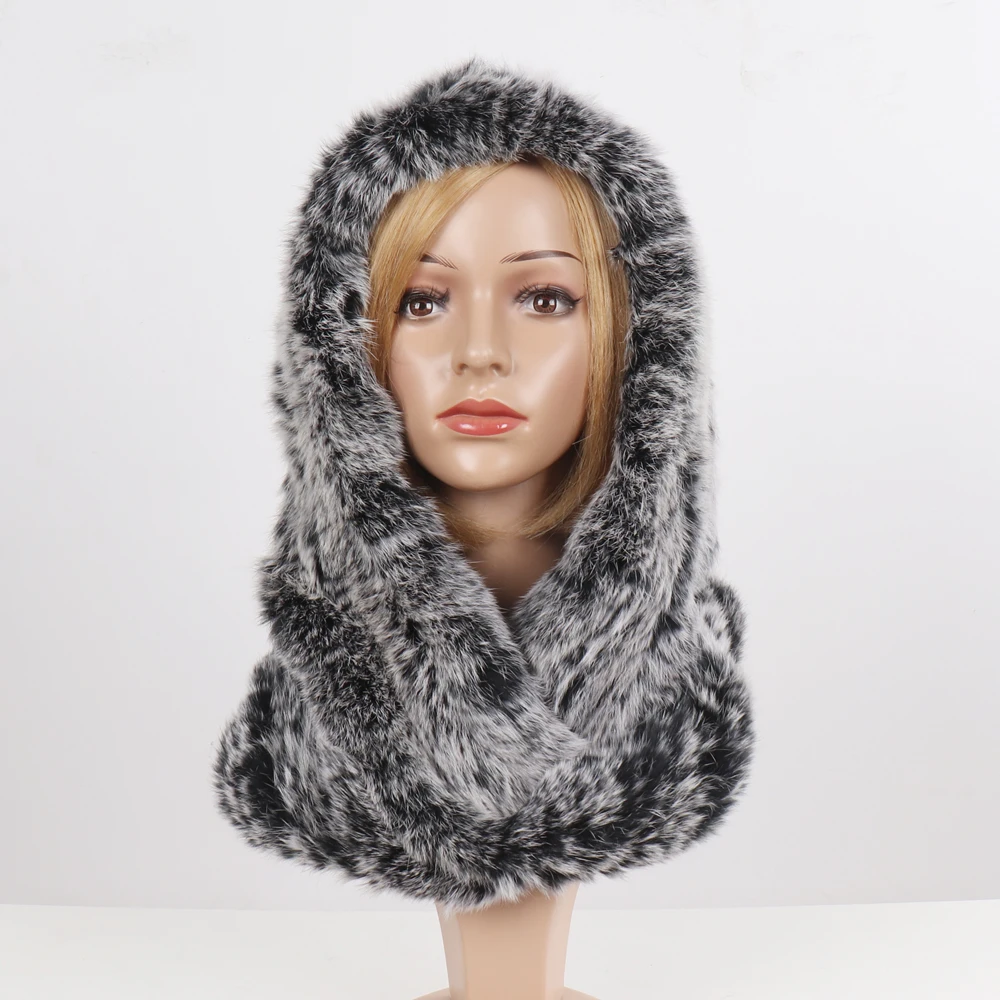 Новинка 2024 русские женские вязаные шапки из натурального кроличьего меха