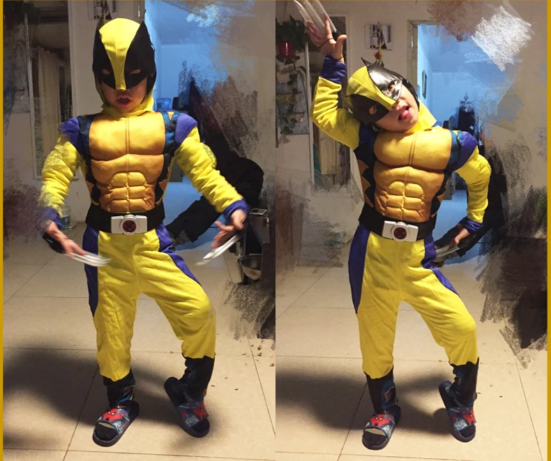 Росомаха набор с волками аниме X-men Muscle Hero Детские Фэнтези комикс фильм карнавал вечерние Пурим Хэллоуин