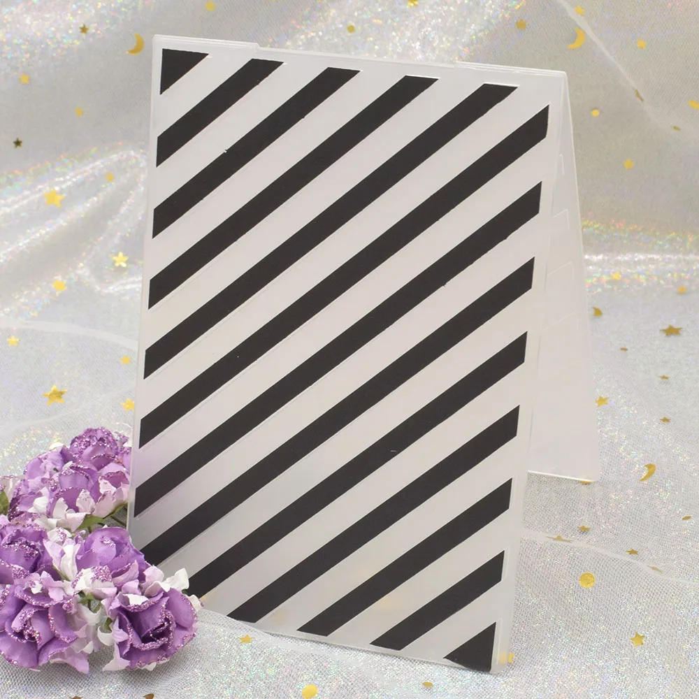 Twill линия полоса пластиковая тиснение Папка Бумага Трафарет Шаблон для