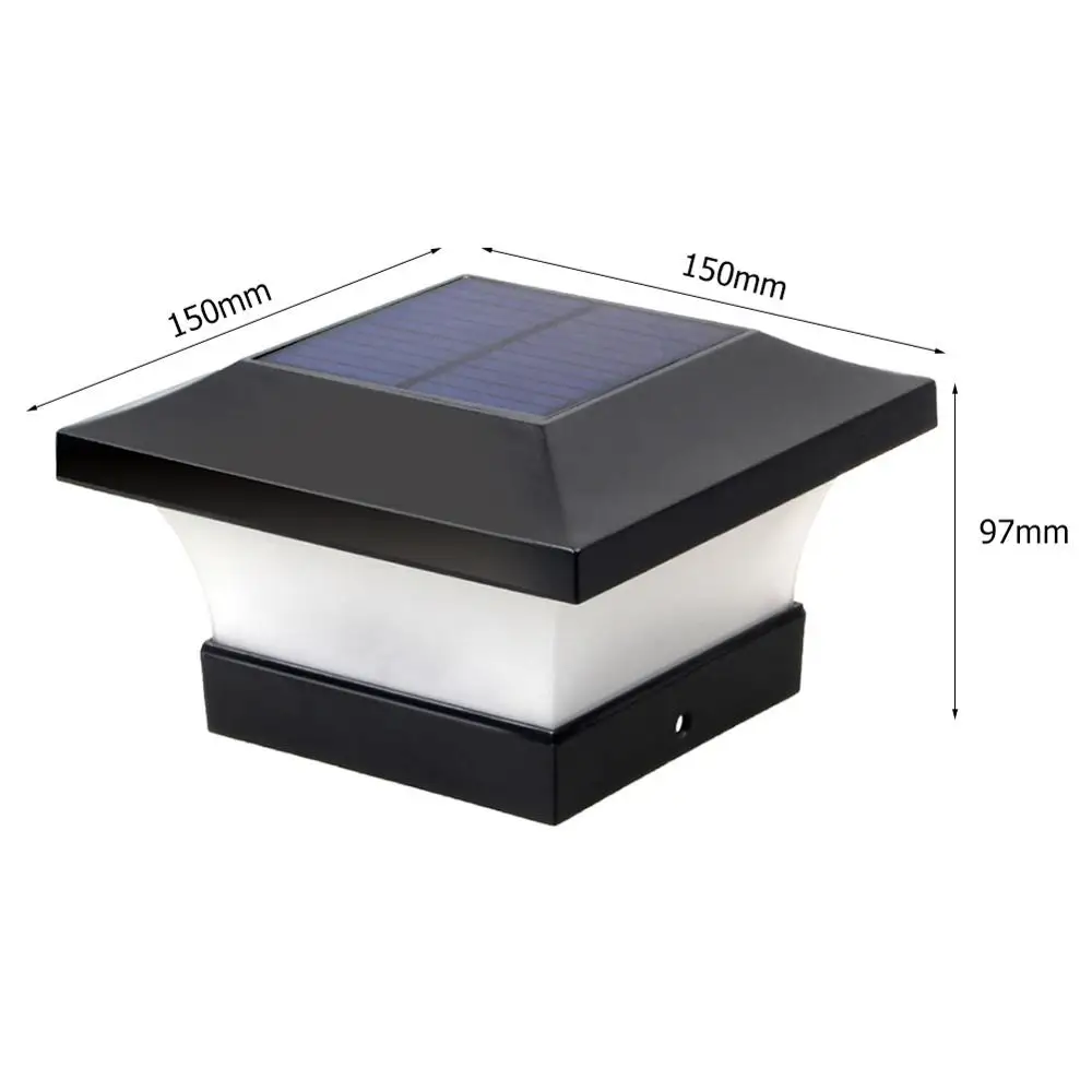 6 светодиодный Солнечный установочная Дека Кепки квадратный забор земли e лампа