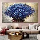 Настенная картина маслом на холсте Синие цветы