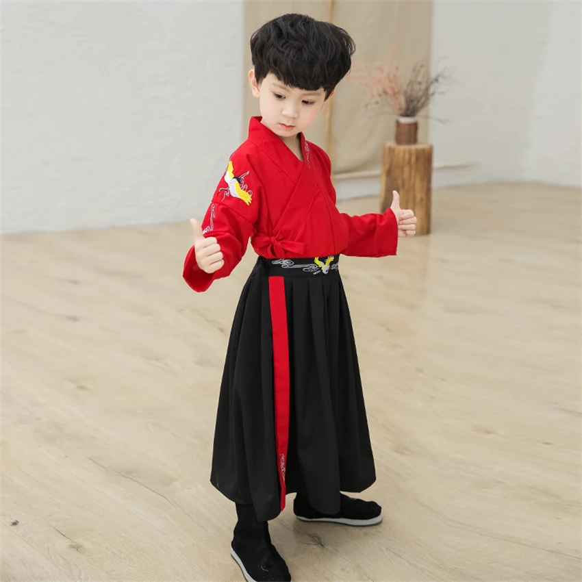 Детское платье кимоно танцевальные костюмы в японском стиле с вышивкой журавлей