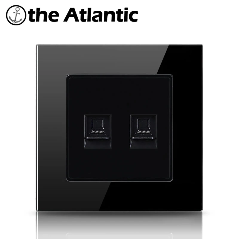 Настенная розетка Atlectric Rj45 двойной разъем для передачи данных с закаленным