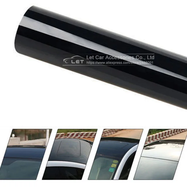 Новый яркий черный глянцевый винил автомобиля оберточная наклейка черная