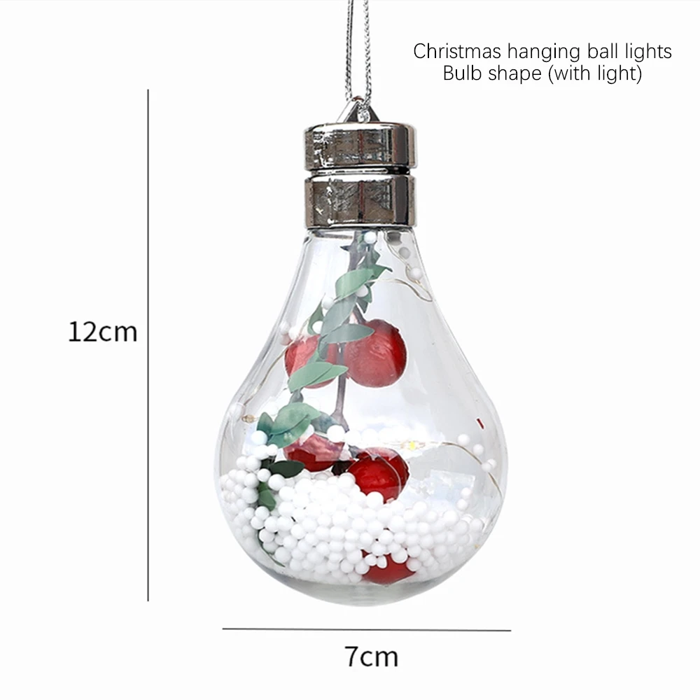 Новый прозрачный пластиковый Рождественский шар Рождественская елка украшение