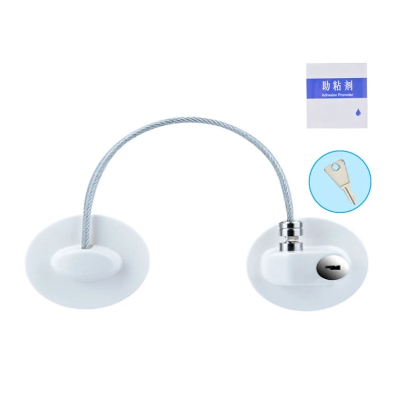 

Child Safety Lock Window Kids Security Refrigerator Door Lock Limit with Key Protector Device Adhesive Universal