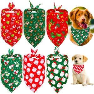 new 50100pcs christmas dog bandana christmas pet supplies dog accessories pet dog bandanas scarf small dog cat puppy bandana free global shipping