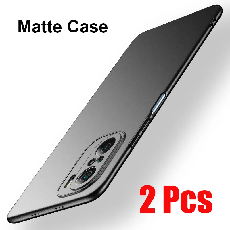 

2Pcs Phone Case For Redmi Note 10 9 8 7 Pro Matte Cases Soft For Redmi Note 10 9 8 7 Pro 9S POCO X3 Pro F3 Back Cover