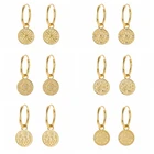 Серьги-кольца женские из серебра 925 пробы в стиле бохо