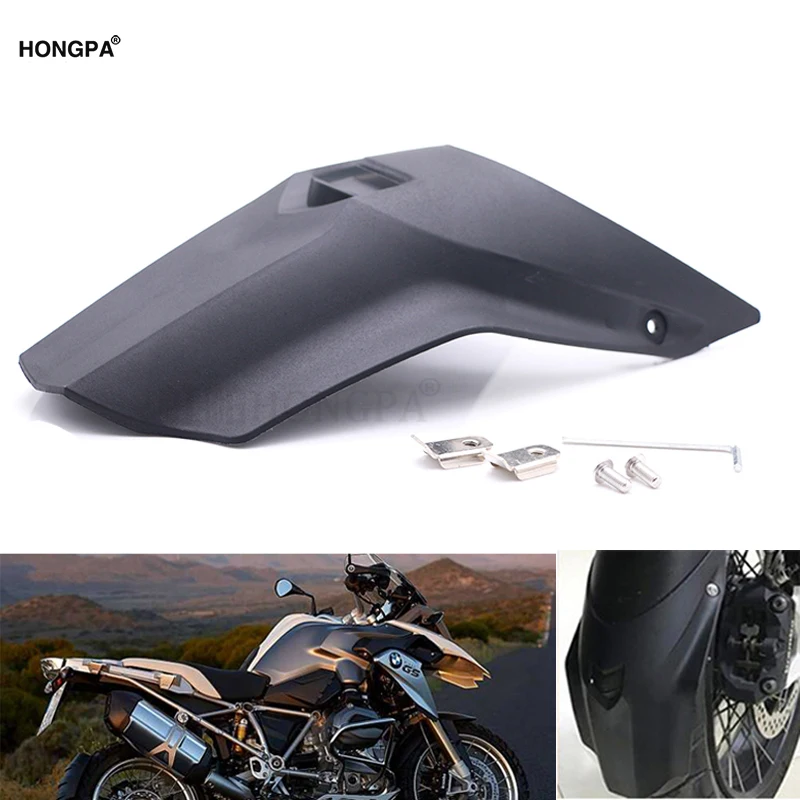 Black Motorcycle Front Mudguard Extender Fender Splash Extension Pad Accessories For BMW R1250GS LC ADV Adventure 2019 |
