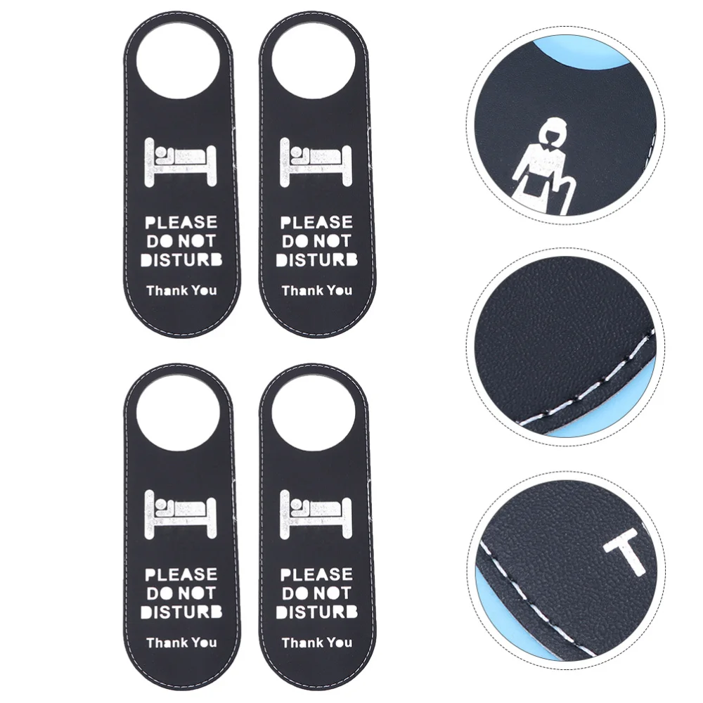 

4pcs Useful Door Hanging Tag Do Not Disturb Door Tag for Hotel Makeup Room