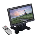 Цветной автомобильный монитор HD 12 В 24 В TFT, 7-дюймовый подголовник, универсальный монитор с камерой заднего вида, ЖК-экран 800*480, двусторонний видеовход