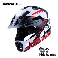 children off road bicycle helmet with rear light full face kids skateboarding helmet for boys and girls cycling balance bike