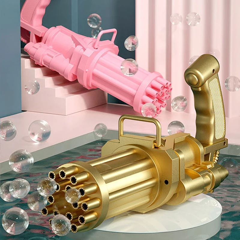 Автоматическая пузырьковая машина Gatling для детей электрический аппарат стрельбы