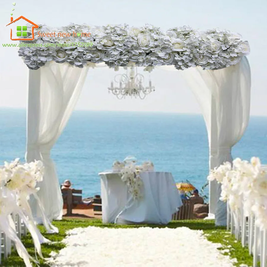Искусственные арки ряд цветов Настольная дорожка цветок центральный Свадебный Декоративный фон торговля Давид Роза Остина