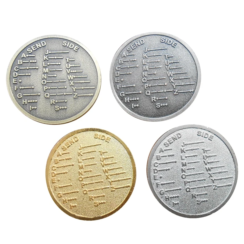 Cw Morse Code Decoder Chart Medal Commemorative Metal Coin Gift Paleo Nickel | Дом и сад