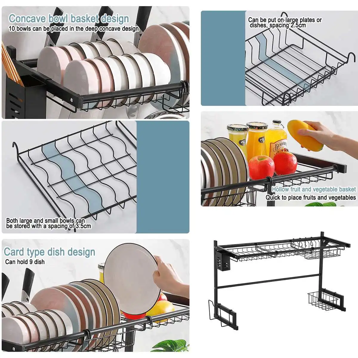

Kitchen Sink Racks & Holder Shelf Soap Sponge Drain Dish Drying Rack Storage Holder Bathroom Holder Sink Kitchen Accessorie