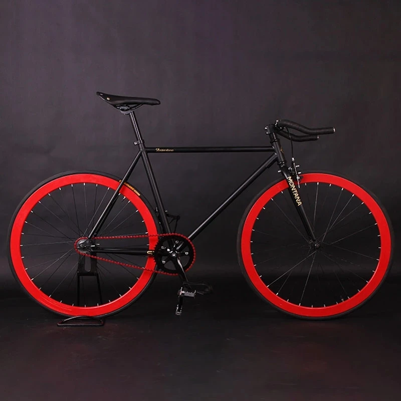 Fixie 52cm 56cm Steel Frame 40mm Aluminum Alloy Wheel Road Street Fixed Gear Bike Single Speed Bicycle Cycling Custom Colors images - 6