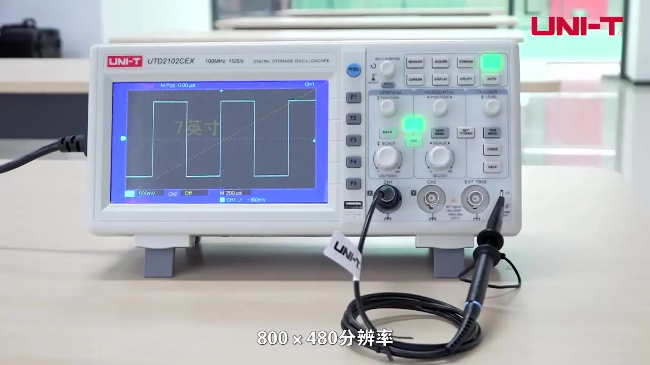 

UNI-T Digital Desktop Storage Oscilloscope UTD2102CEX 100MHz Bandwidth 1GS/s Sample Rate USB Communication,