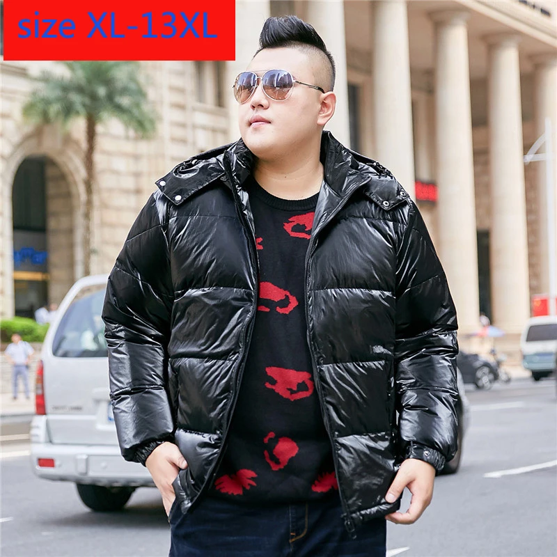 

2019 New Arrival Light Black Down Jacket Hoodie Men Fashion Thick Casual Super Large Coat Plus Size XL-8XL9XL10XL11XL12XL13XL