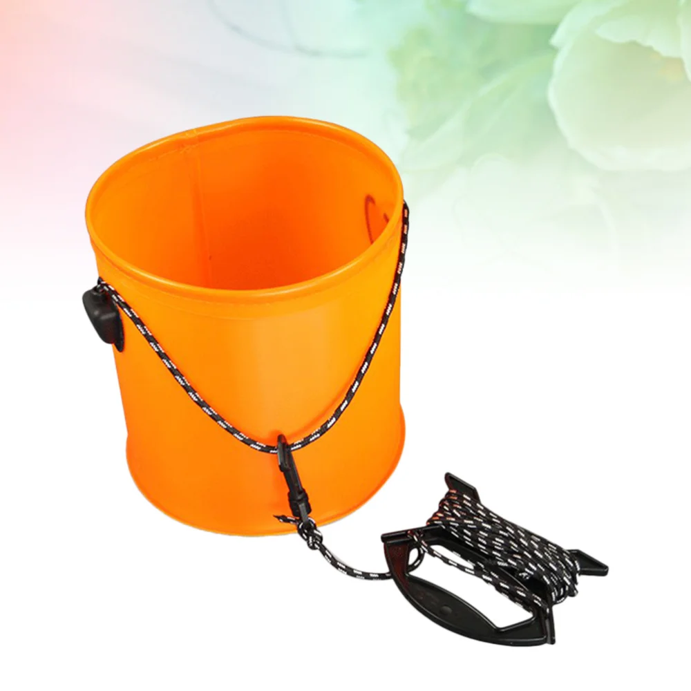 

1PC Folding Fish EVA Fishing Bucket Water Storage Container Outdoor Fishing Supply with Rope