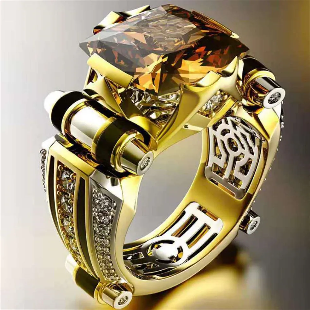 

Men's domineering fashion creative zircon luxury multicolor engagement wedding prom jewelry wholesale