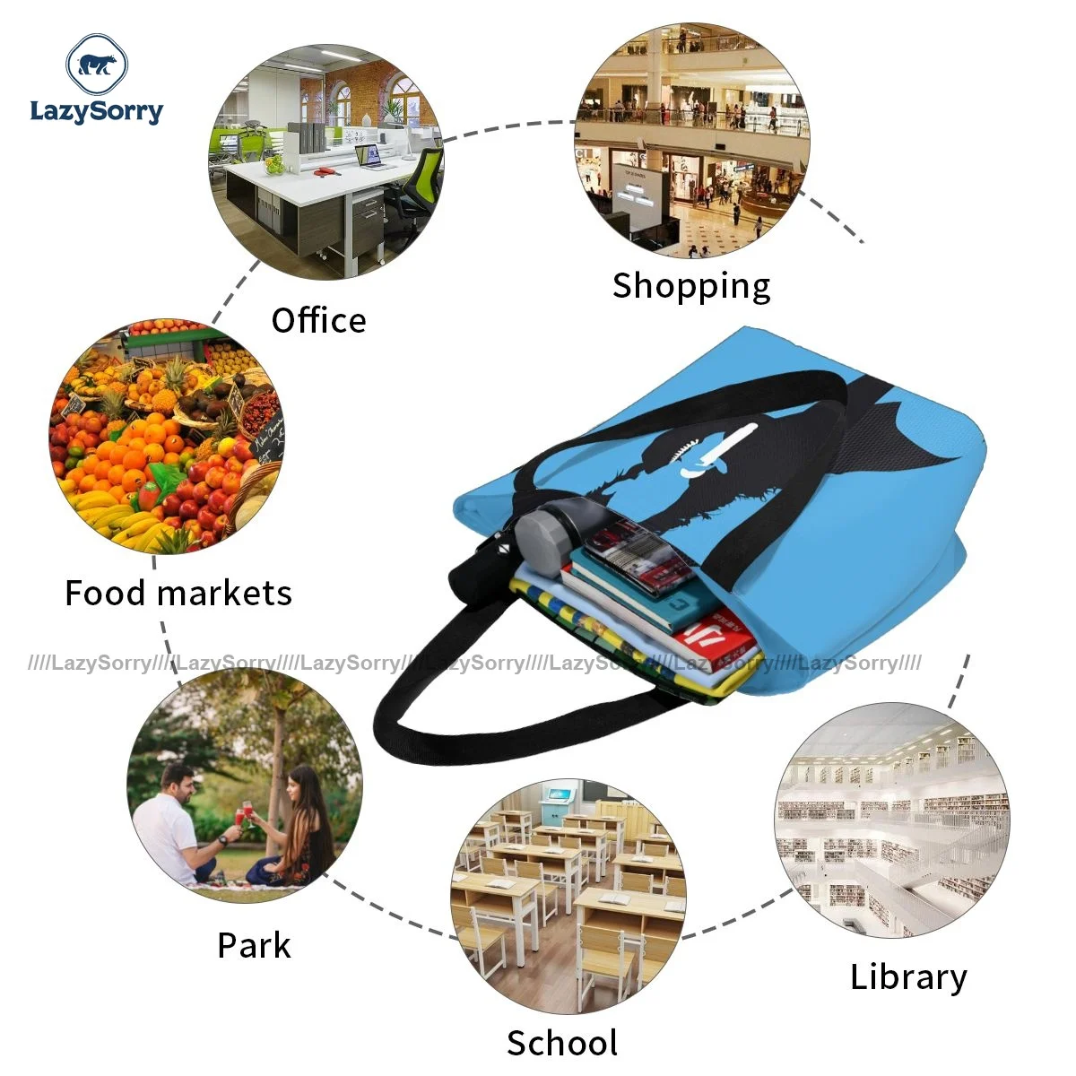 

Rihanna Shopping Bag Student Gifts Handbags Retro Polyester Outdoor Bags