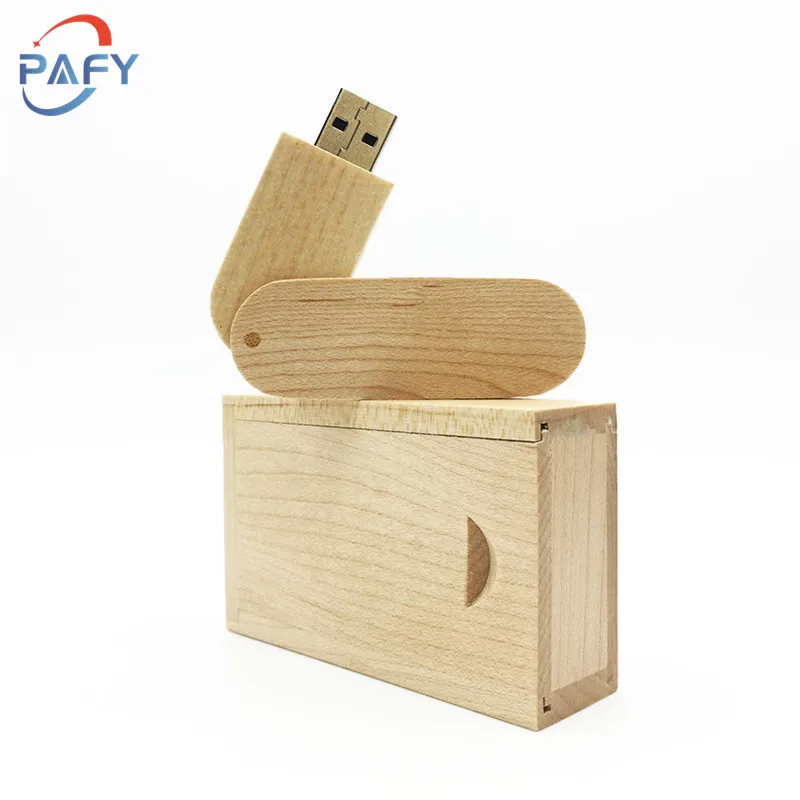

New Design Usb Flash Drive 128Gb U-Shaped Pen Drive 64Gb Key Wooden Box Pendrive 32Gb Usb Memory Stick 4Gb 8Gb 16Gb Custom Logo