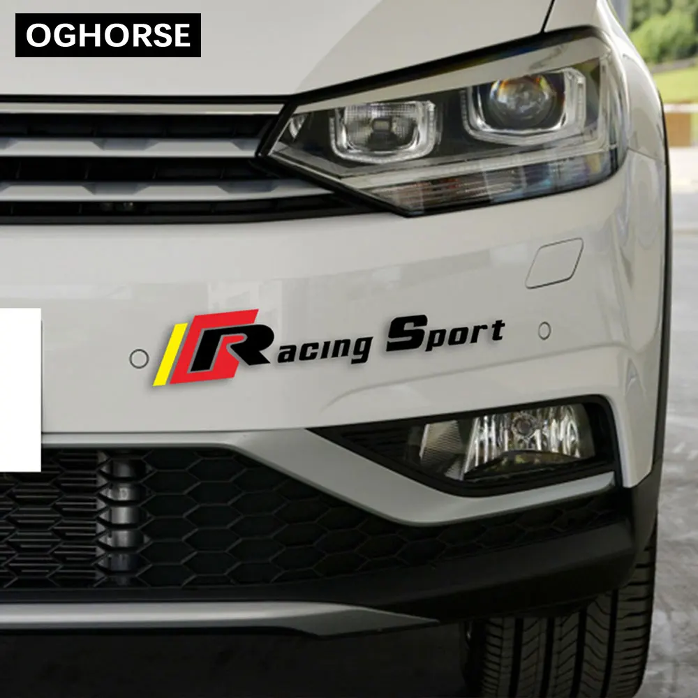 2 шт. наклейка на передний бампер для Volkswagen Golf 5 6 7 Polo Passat B5 B6 B7 Tiguan Scirocco CC Bora MK4 MK5 MK6