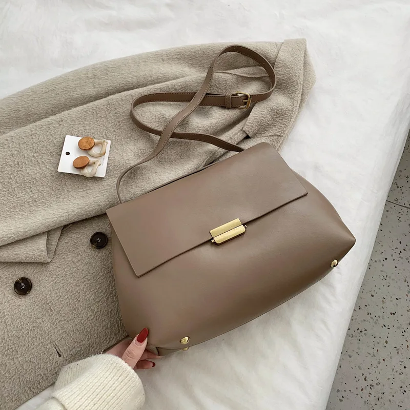 Новинка 2020 женская сумка через плечо из искусственной кожи мягкая кожа