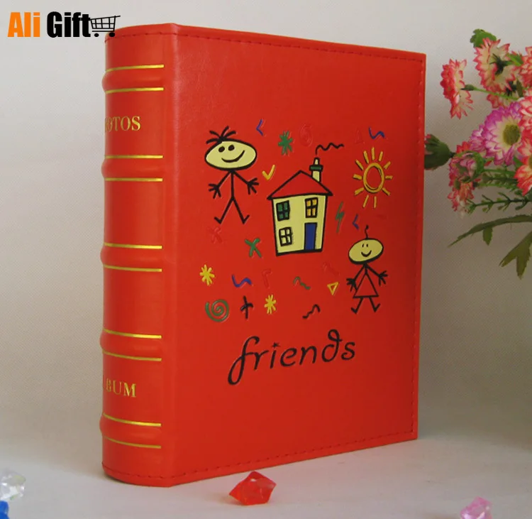 Лидер продаж 4 дюймовый фотоальбом вместительный из искусственной кожи для