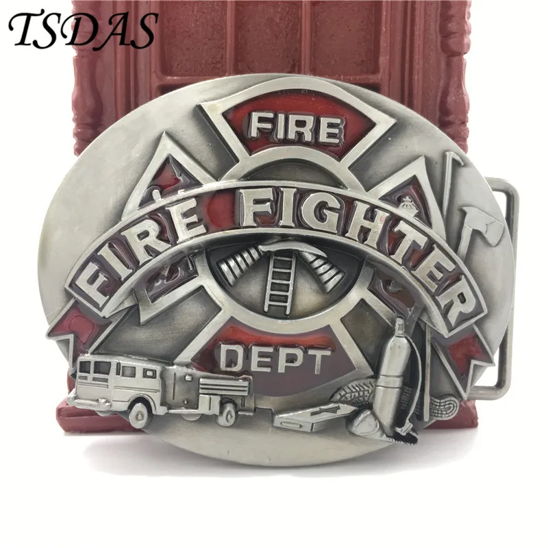 New Fashion Classical Letter Male Accesorios Belt Buckle Cool Fire Fighter Metal For Men Classic Year Gifts | Дом и сад