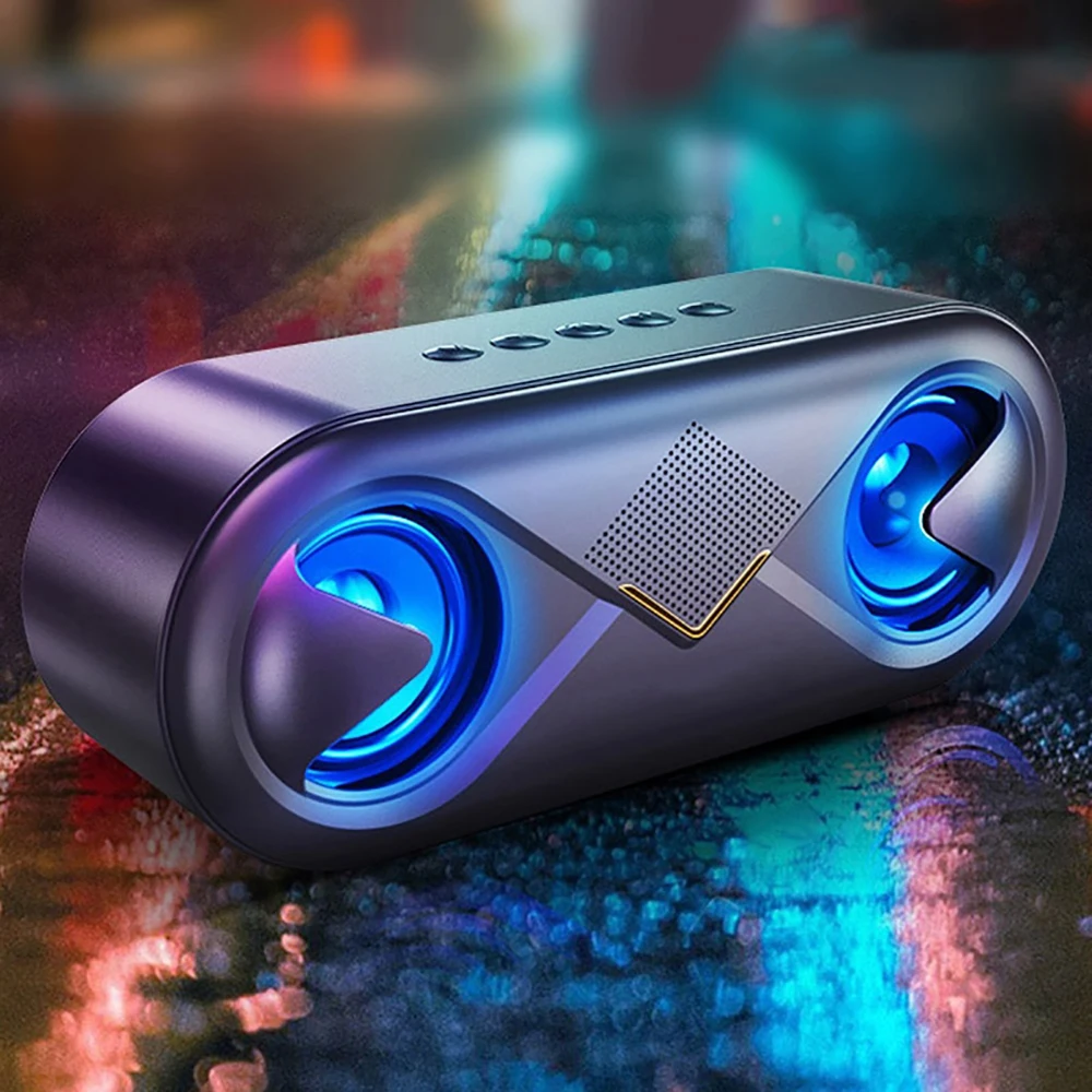 10 Вт портативный Bluetooth 5,0 беспроводной динамик бытовой мини супер бас Bluetooth динамик с светодиодный мигающий светильник громкой связи