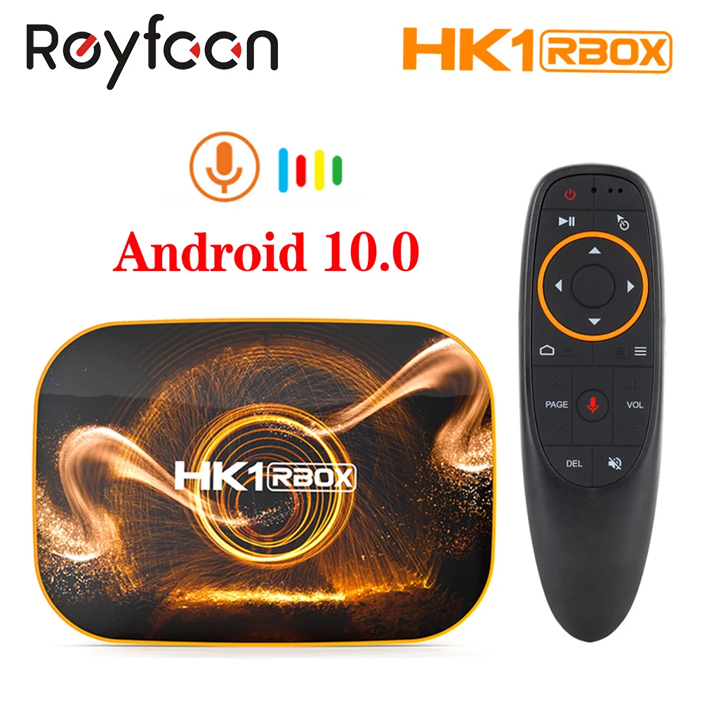 HK1 RBOX Смарт ТВ приставка Android 10 0 2G 4G Оперативная память с двумя камерами процессор