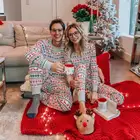 Осенняя одежда для сна с длинным рукавом для взрослых и детей