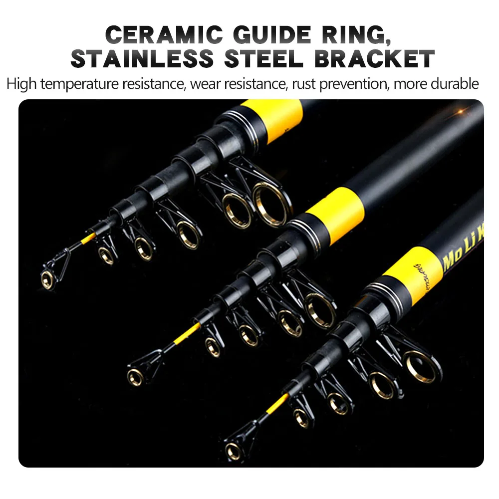Vara de Pesca Isca de Pesca Josby Spinging Telescópica 2.4m 2.7m 3.0m 3.6m Mar Viagens Frp 2.1m 9 Varas de pescar