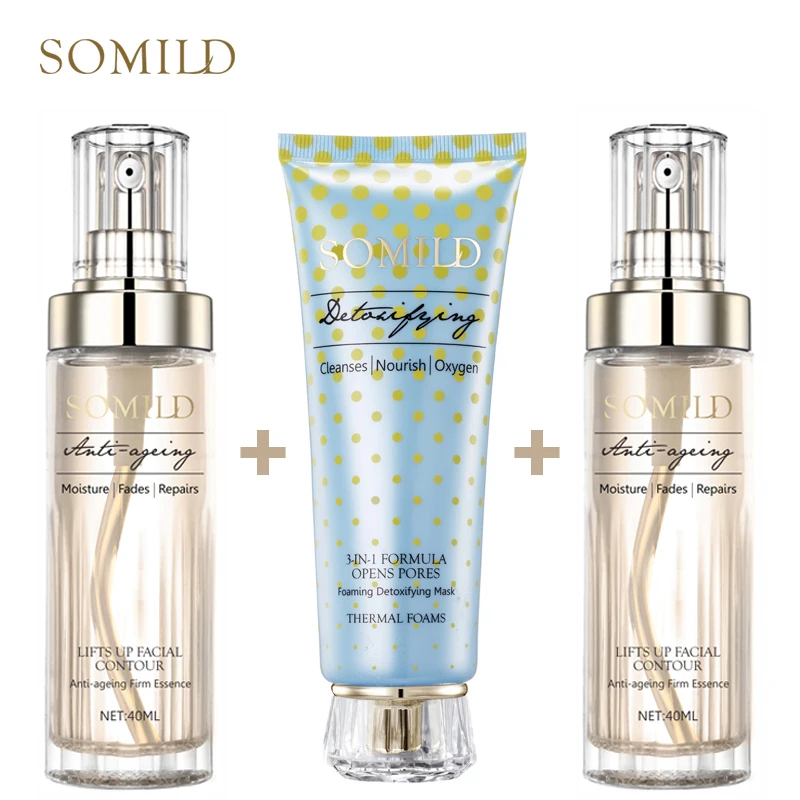 SOMILD против старения Сыворотки пузырь Детокс-маска для лица укрепляющий