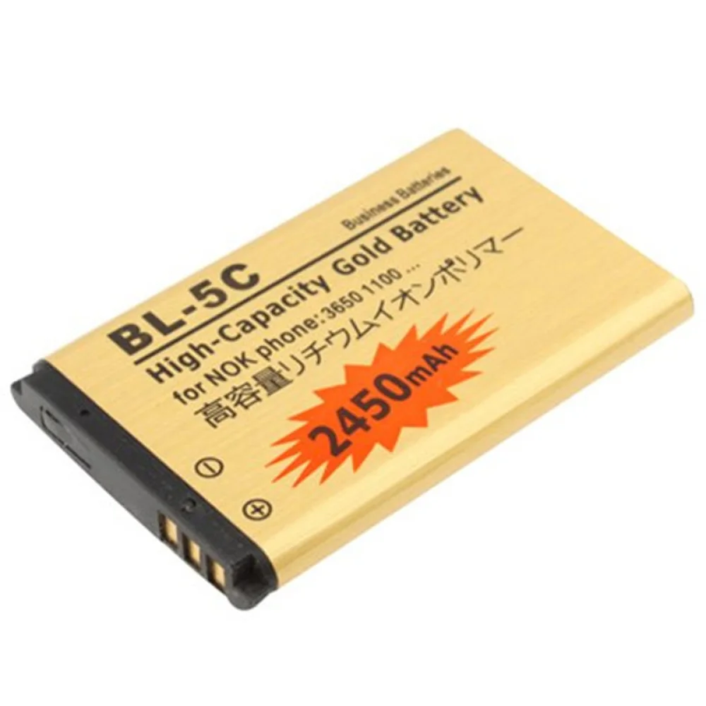 Золотой аккумулятор BL5C для Nokia 1000/1010/1100/1108/1110/1111/1112/1116/2730 2710 2730c 3100 3109C 3110C BL 5C