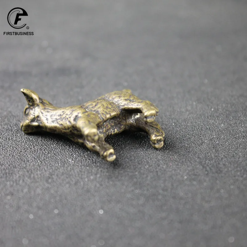 Античная Медная Статуя из ягненка украшение твердой латуни для овец винтажный