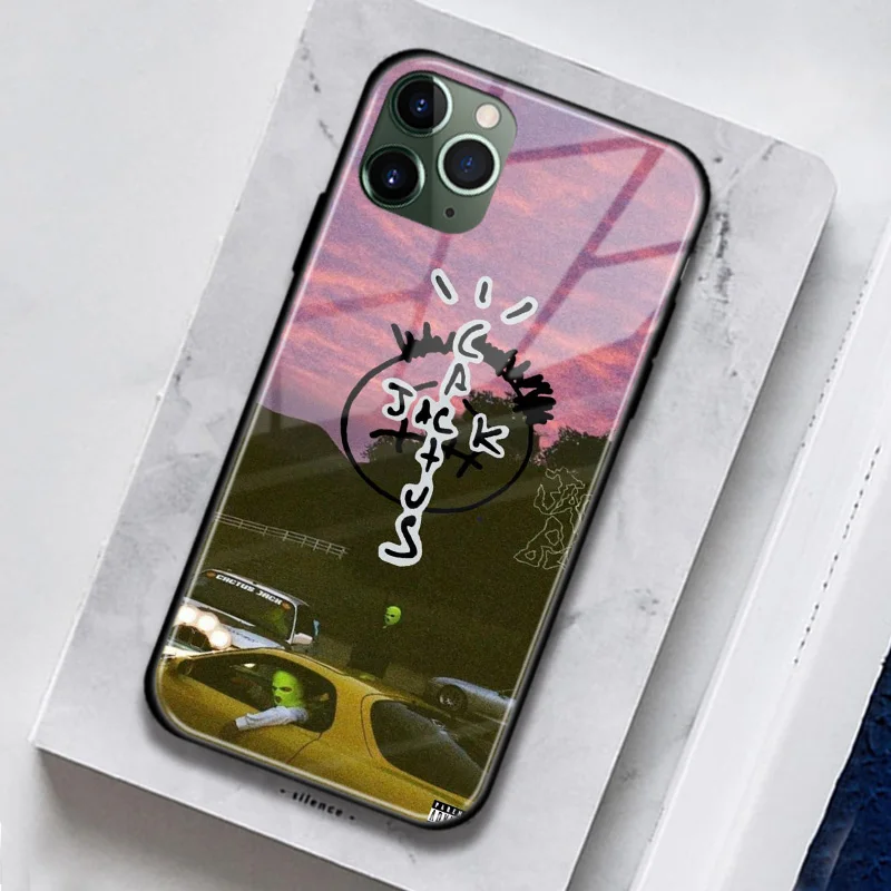 Мягкий силиконовый чехол Jackboys Travis Scott из закаленного стекла для IPhone SE 6s 7 8 Plus X XR XS 11