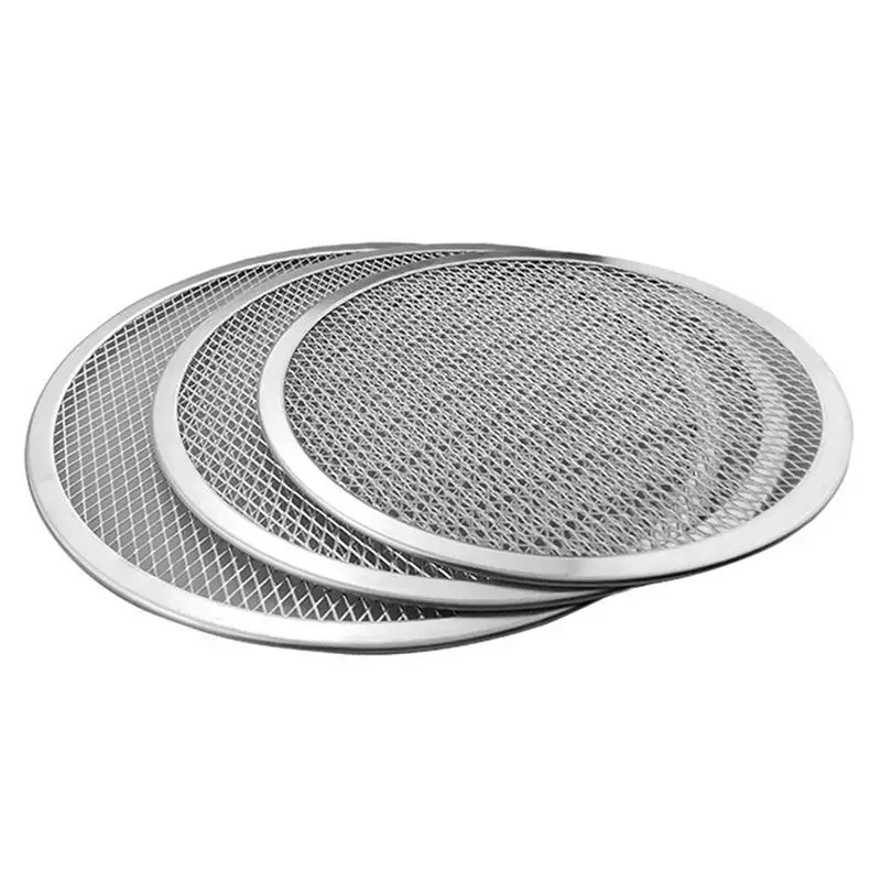 

Non Stick Pizza Screen Pan Baking Tray Metal Net New Seamless Aluminum Metal Net Bakeware Kitchen Tools Baking Mold