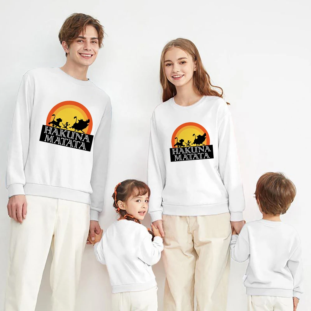 Лидер продаж изысканные свитшоты с принтом героев Диснея родителей серий короля