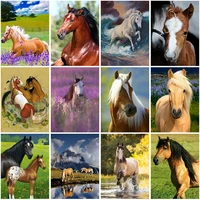 diy 5d diamond painting horse cross stitch animals mosaic embroidery full square drill set pictures home home decor wall art