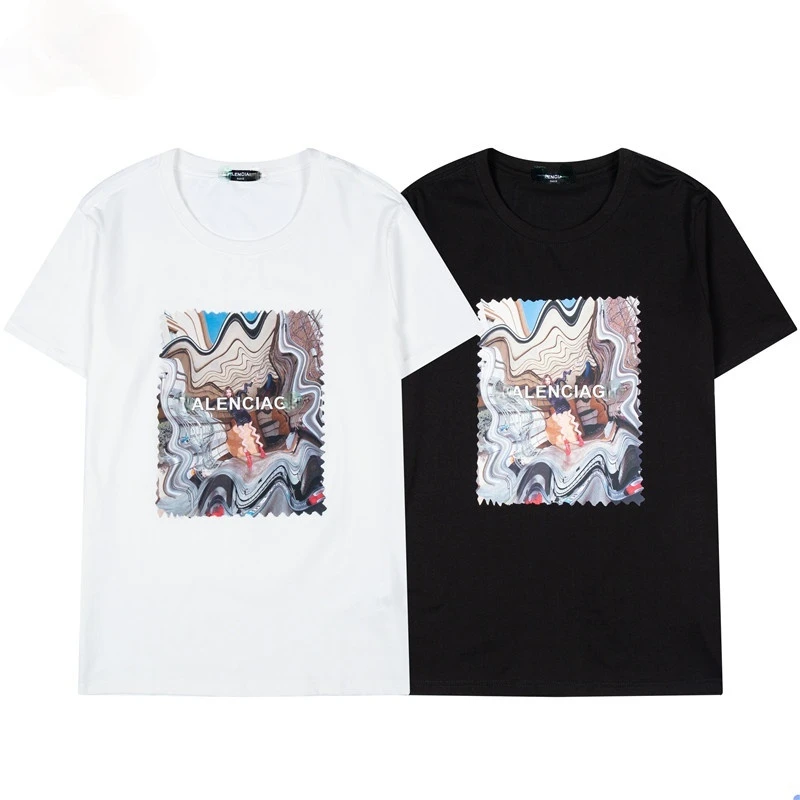 

2021 New Fashion T-shirt Casual and Comfortable on The Back of The Pure Color Cotton Digital Printing Fashionable and Generous