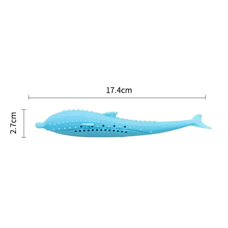 

Cat Fish Shape Toothbrush With Catnip Pet Eco-Friendly Silicone Molar Stick Teeth Cleaning Toy Cats