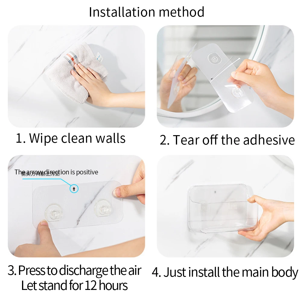 

Kitchen Storage Basket Plastic Wall Storage Shelf Wall Mounted Rack No Drilling Shower Shelf For Bathroom Box Organizer