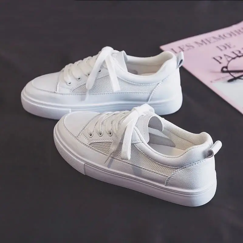 

Little White Shoes for Women 2021 New Autumn Ins Trendly Flat Vulcanized Casual Sneakers Female Tennis Platform Zapatos Mujer