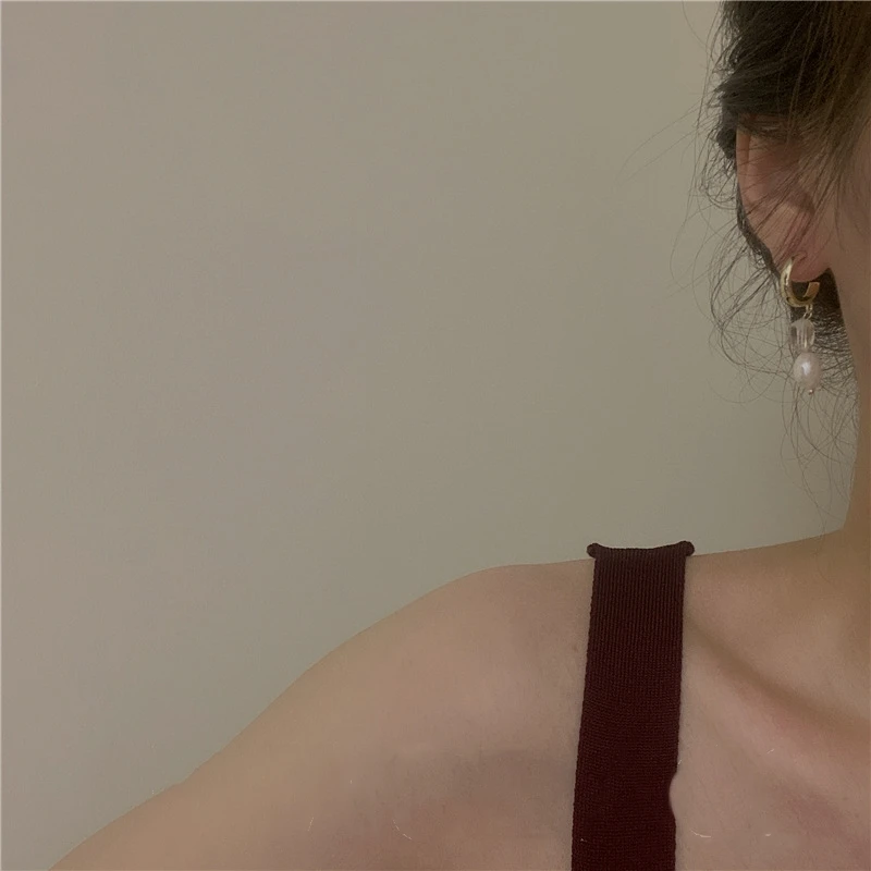 

Retro kpop love heart transparent resin drop earrings for woman Aesthetic accessorie korean style earings fashion jewelry 2020