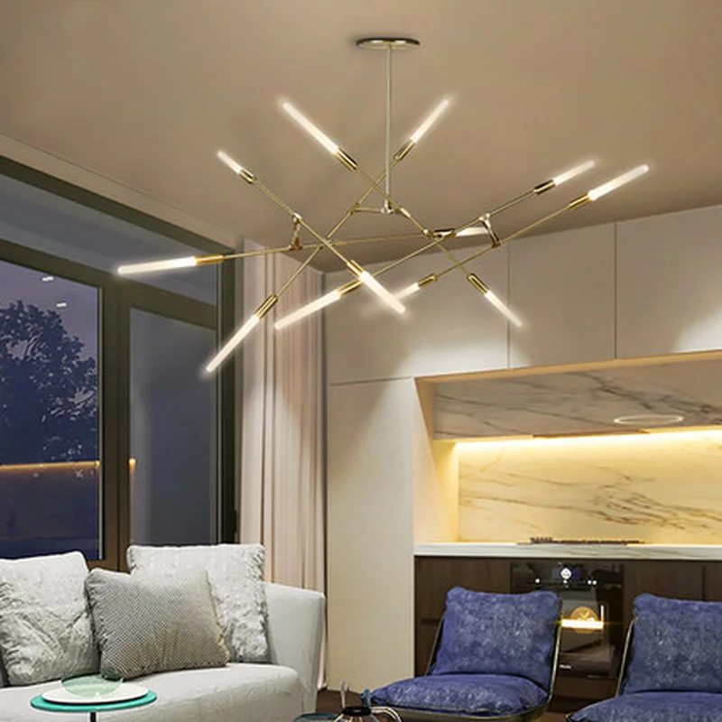 Люстра для скандинавского дерева освещение гостиной спальни ресторана ветка